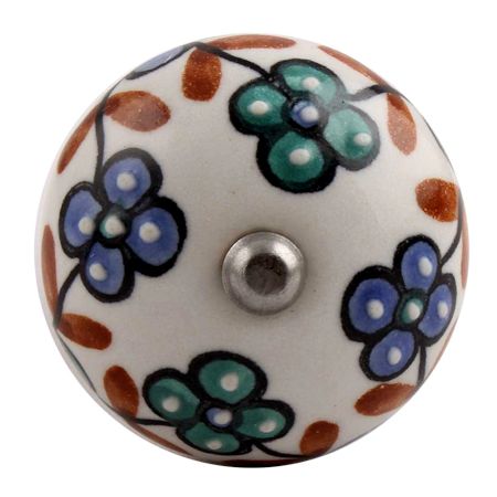 Sea Green Slate Blue Tiny Ceramic Wine Stopper (Pack Of One Piece)